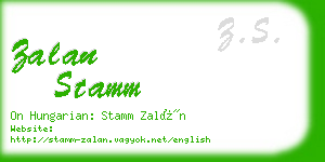 zalan stamm business card